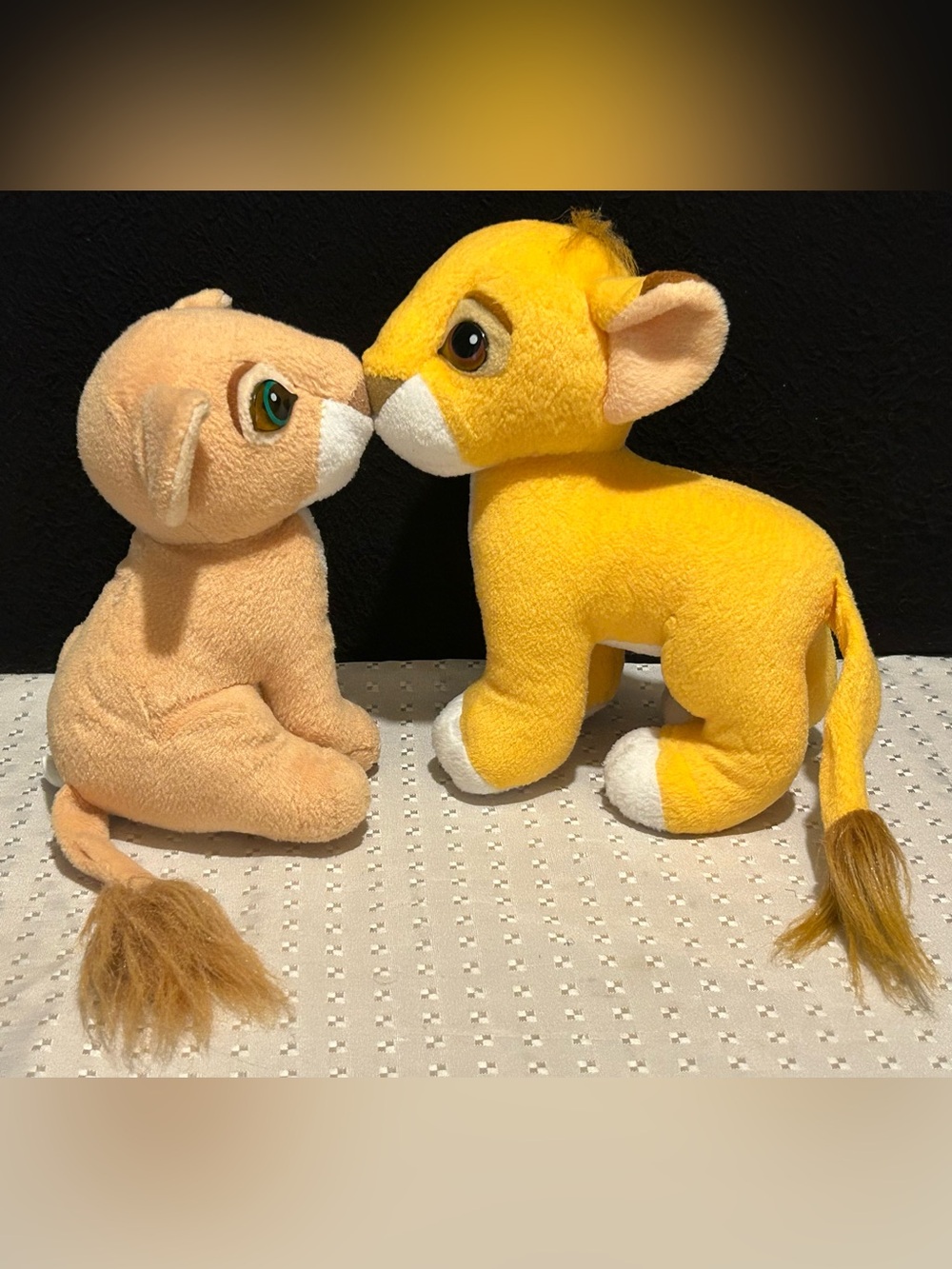 Nala & Simba Kiss Plush The Lion King Size Disney Store Stuffed Animal Toy